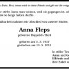 Hopprich Anna 1917-2011 Todesanzeige